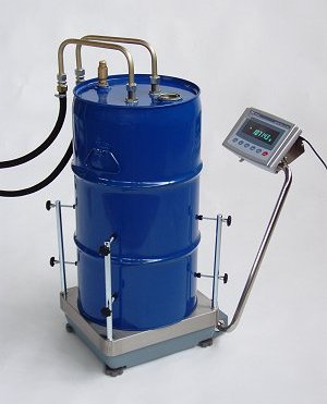 Fuel barrel on precision balance