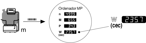 Bscula de precisin con conexin de datos hacia el ordenador MP para el clculo automtico del consumo especfico de combustible